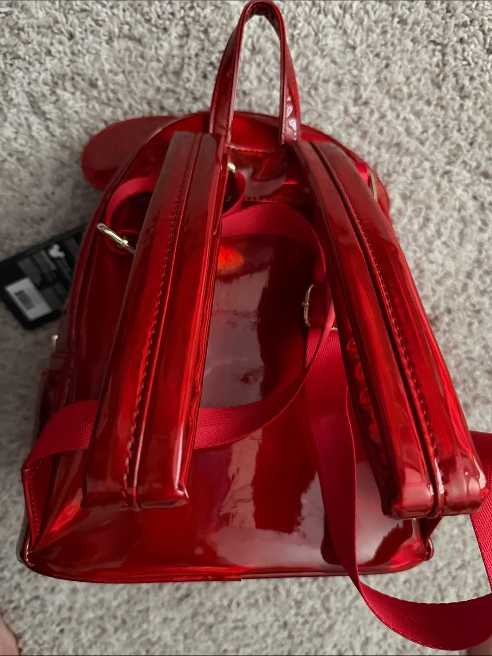 Loungefly Red Oil Slick Mouse Ear Mini Backpack